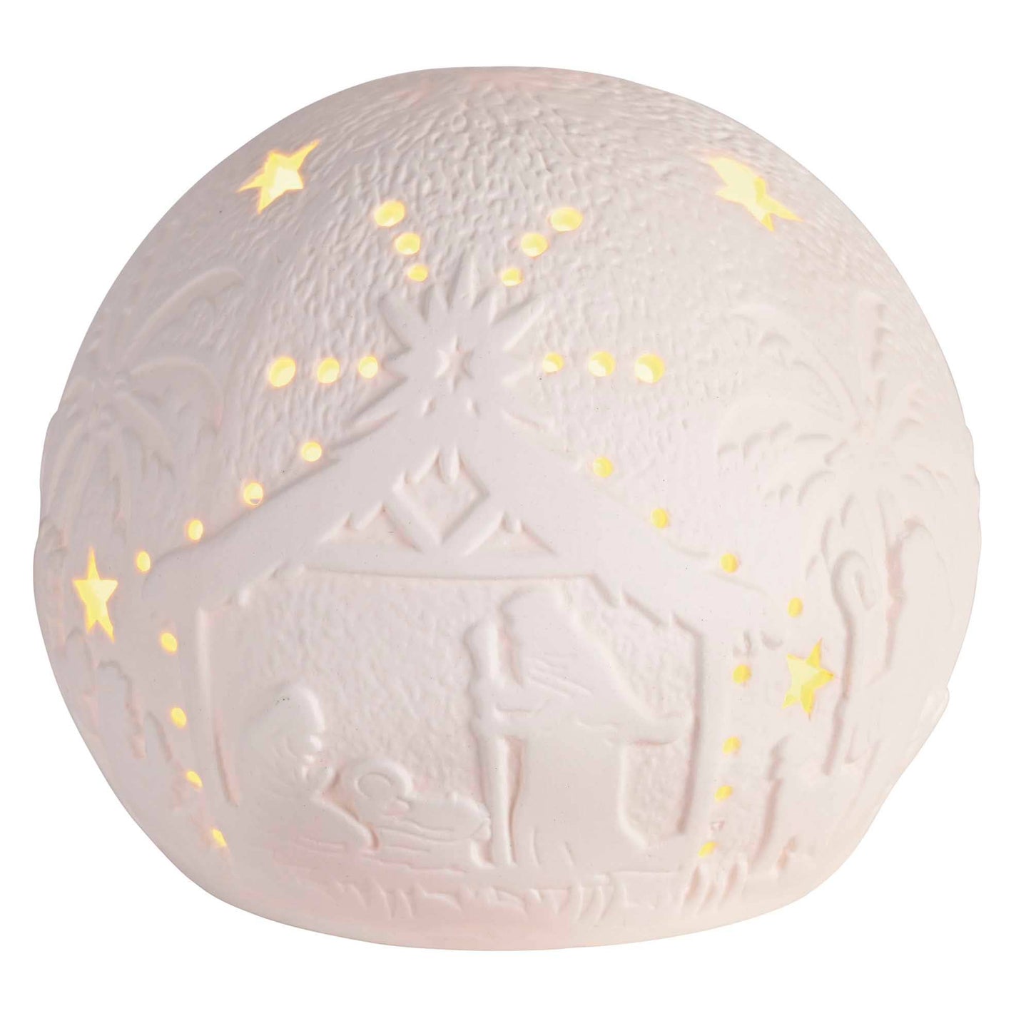 Nativity LED Light Up Orb Porcelain 4H