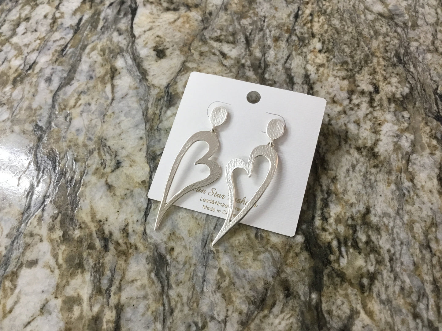 Hammered Heart Earring