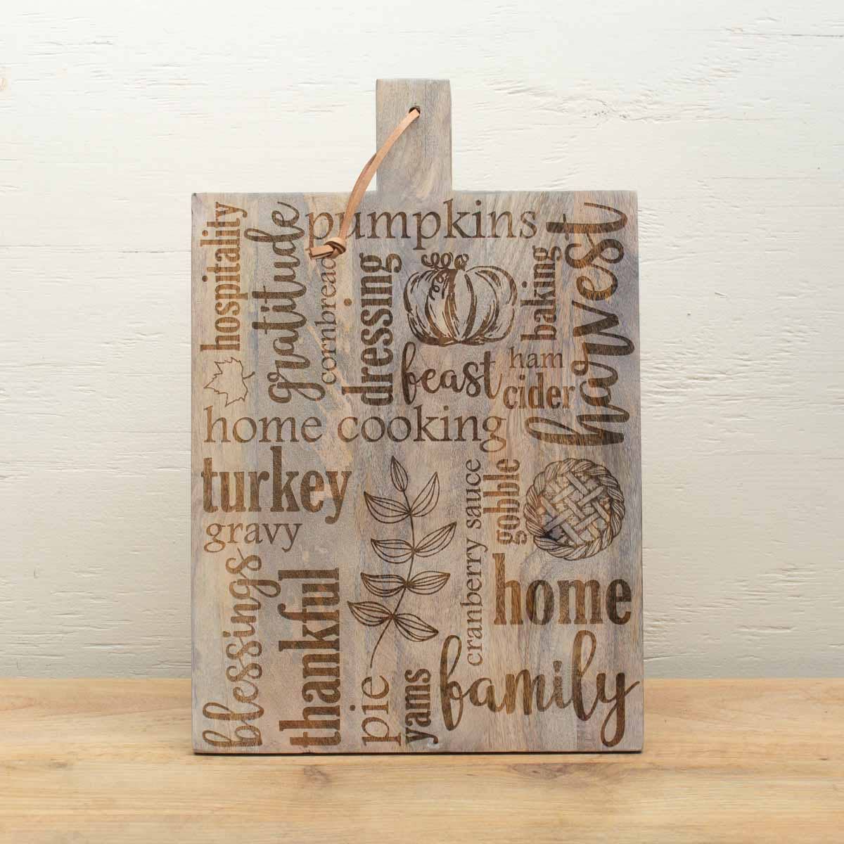 Thanksgiving Blessings Serving Board Natural 12x18