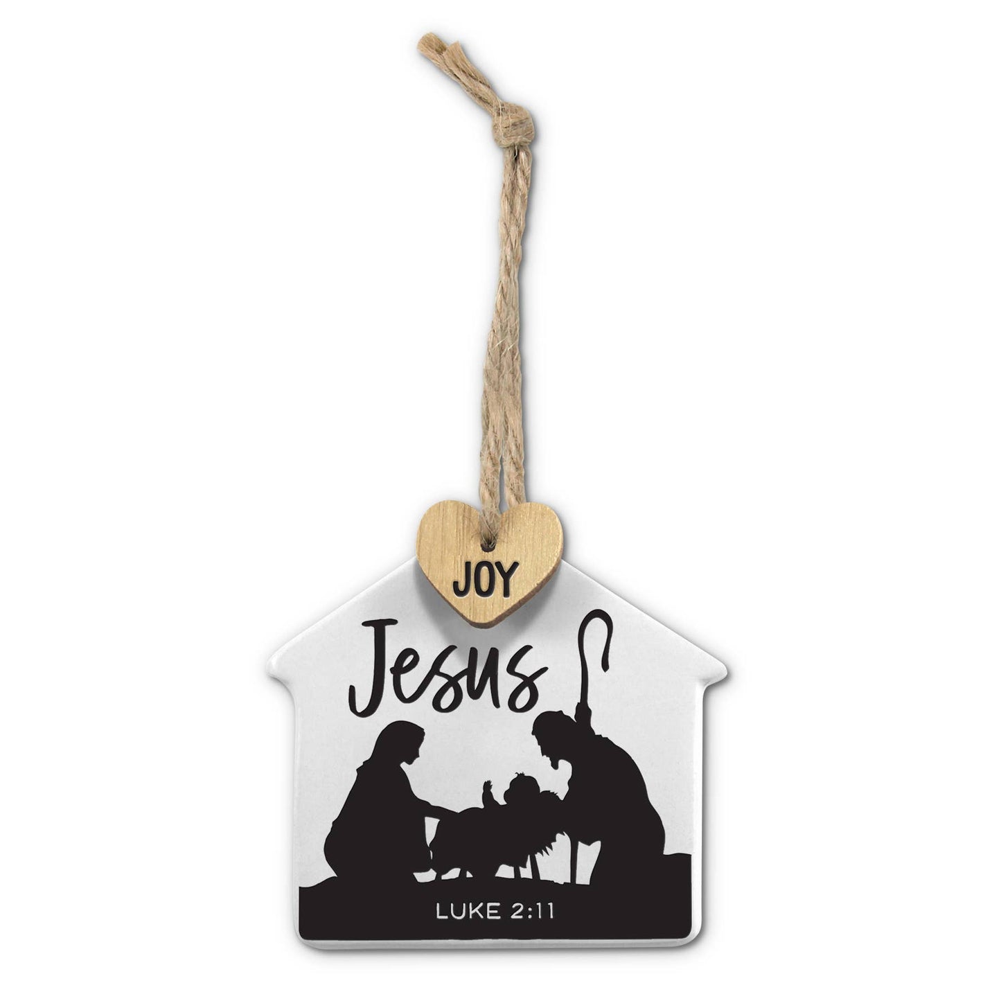 🎄 Ornament Stable Tag Jesus Twine Hanger