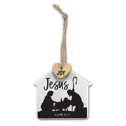 🎄 Ornament Stable Tag Jesus Twine Hanger