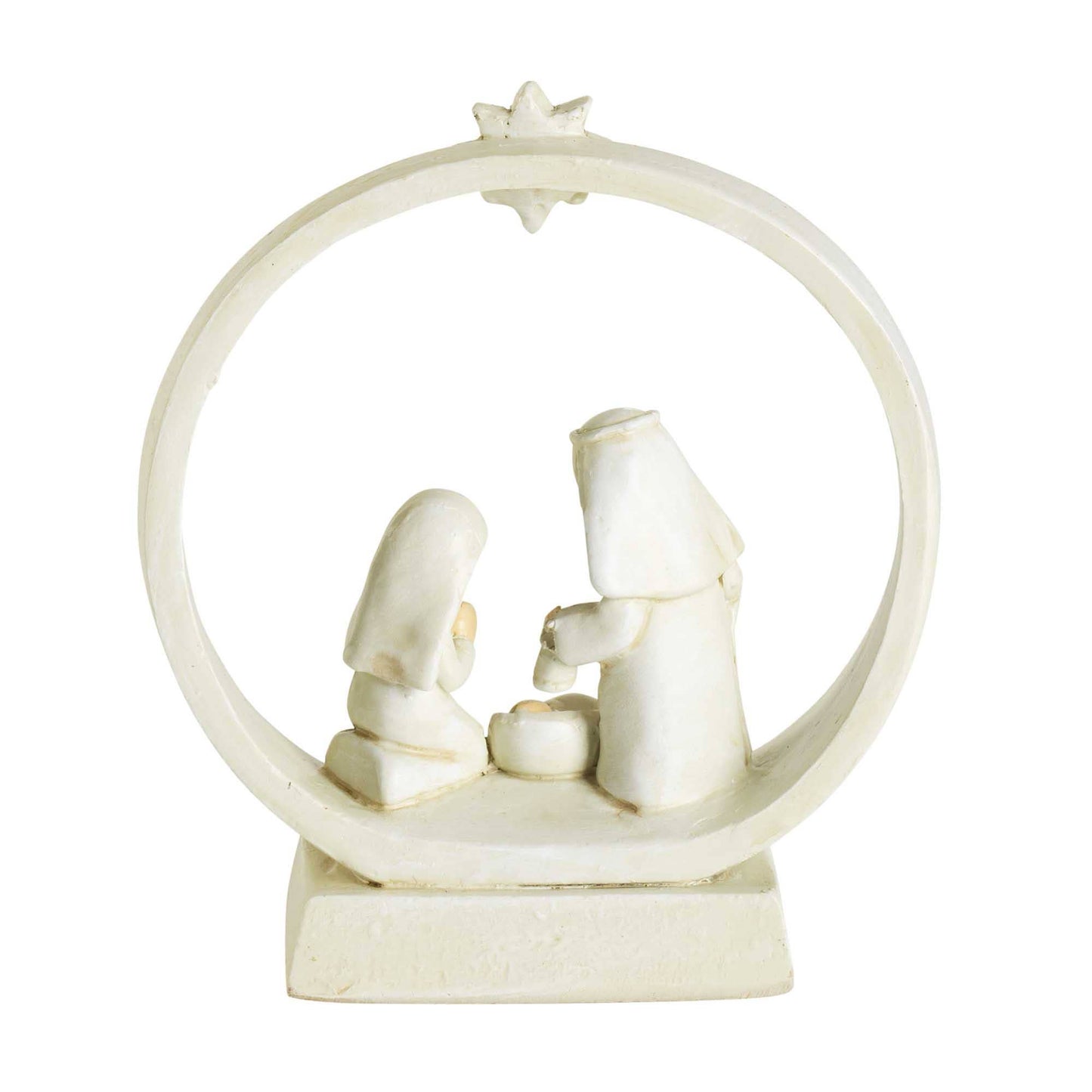 1-Piece Holy Family In Creche 4.625in