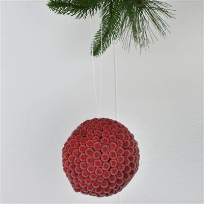 5” Frosted Berry Ball Ornament