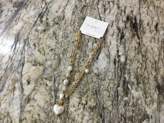 Gold Charm Heart Necklace