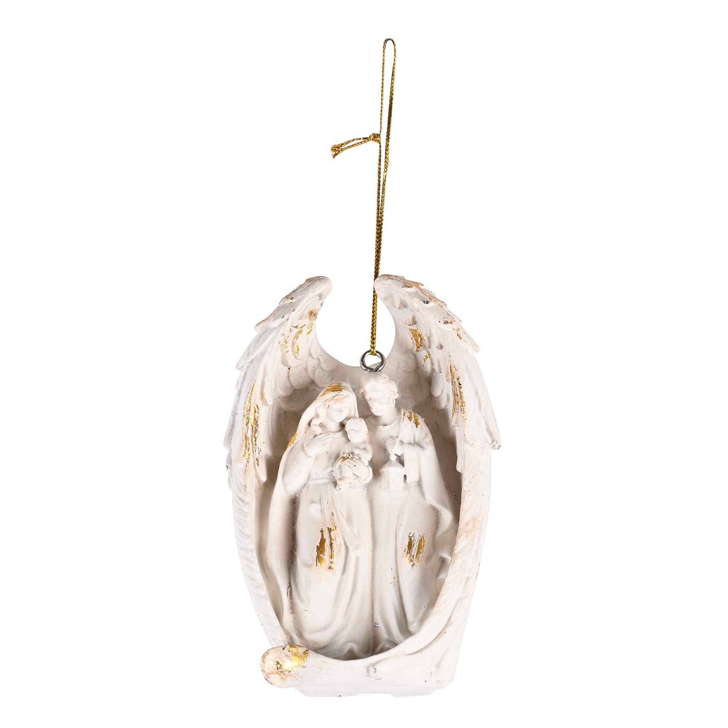 Ornament Holy Family In Angel Wings
