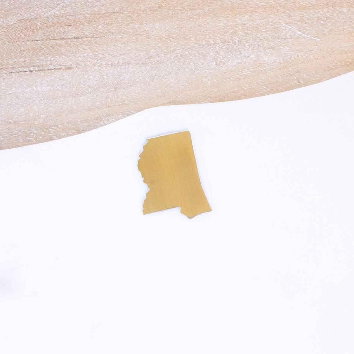 Mississippi Marble Serving Board White/Brass 12x12