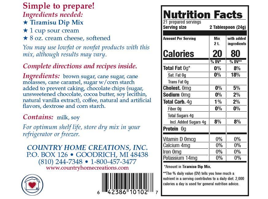 Tiramisu Dip Mix- Limited Edition