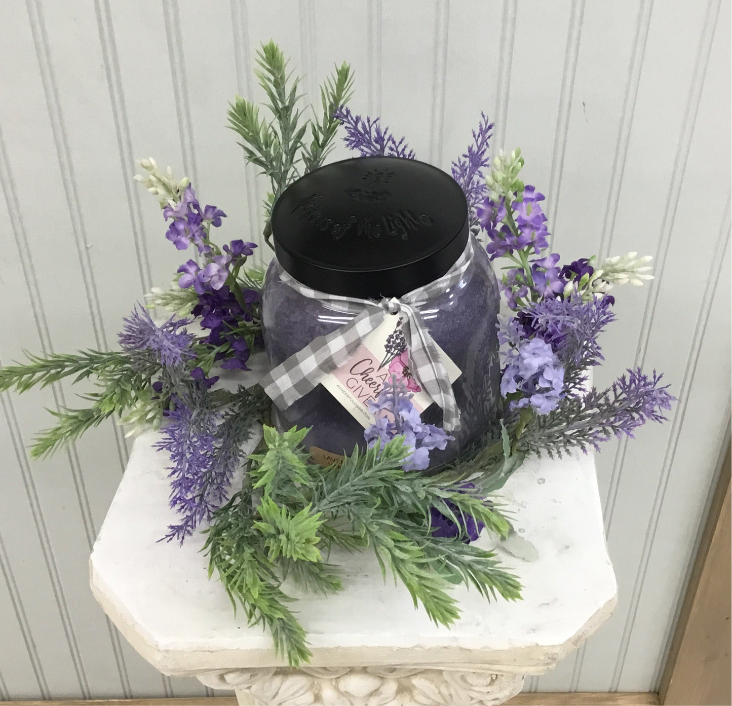 Lavender & Wisteria Candle Ring 11in