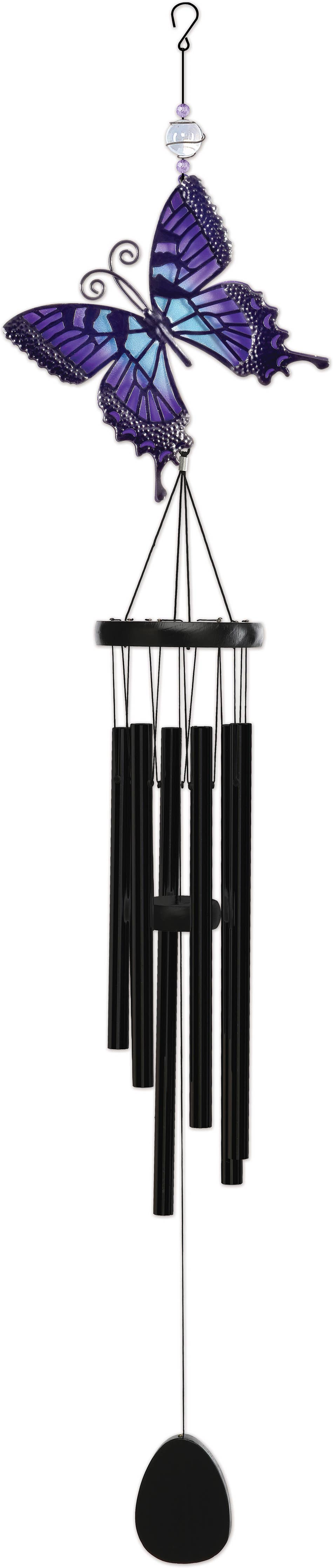 45" Purple Butterfly Wind Chimes Garden Decor -  94890