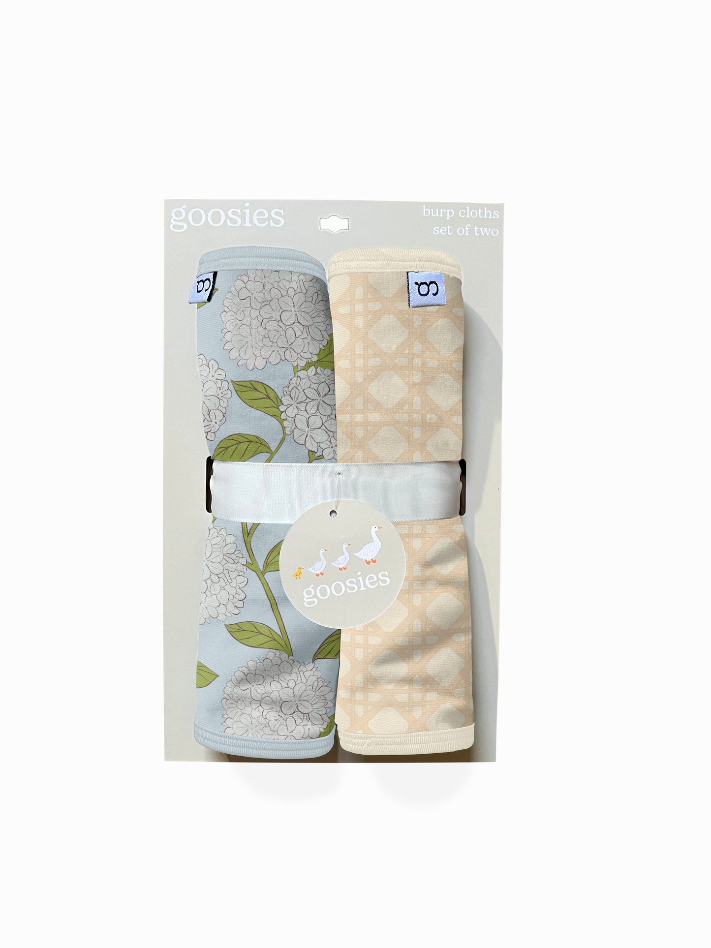 Baby Burp Cloth Set - Blue Hydrangeas