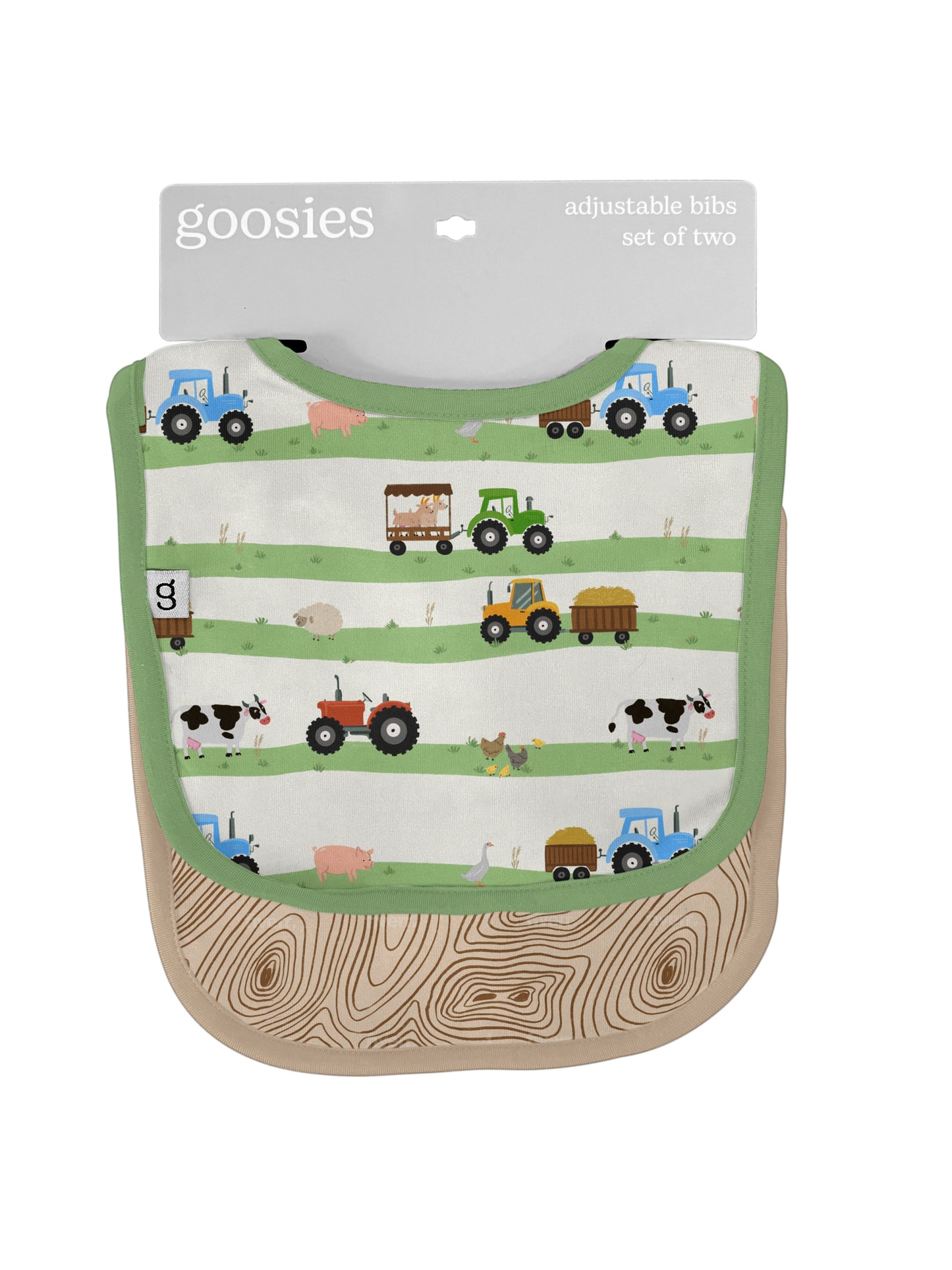Baby Bib Set - Farm Stripes