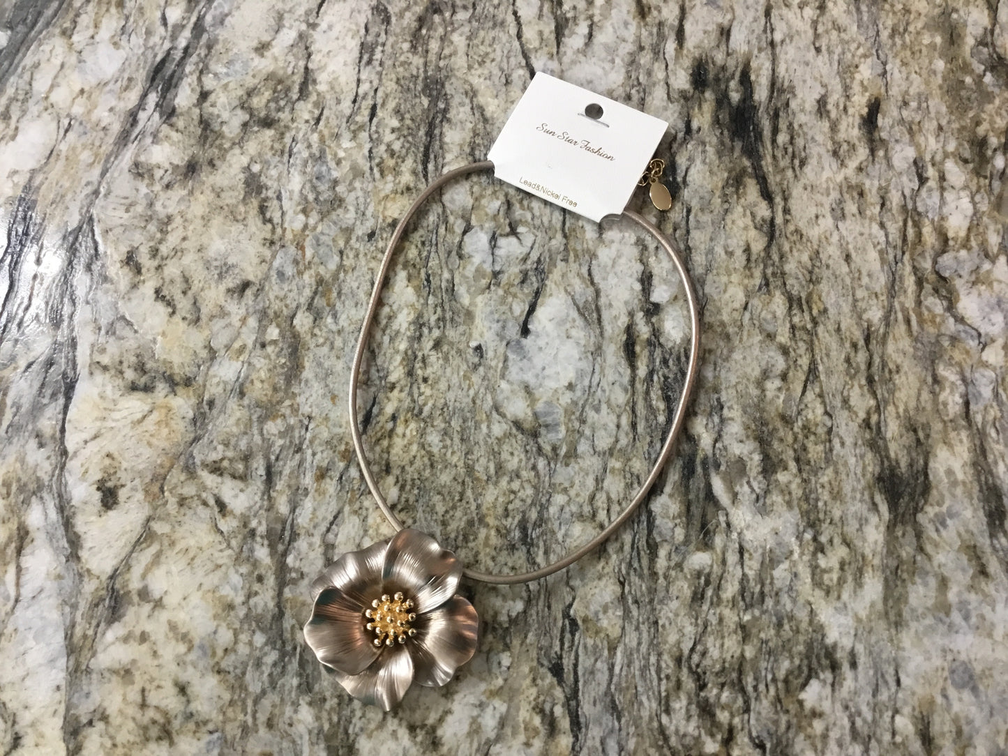 Bronze Flower Necklace