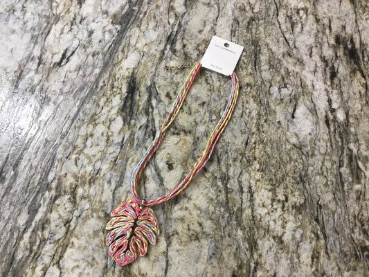 Monstera Straw Necklace