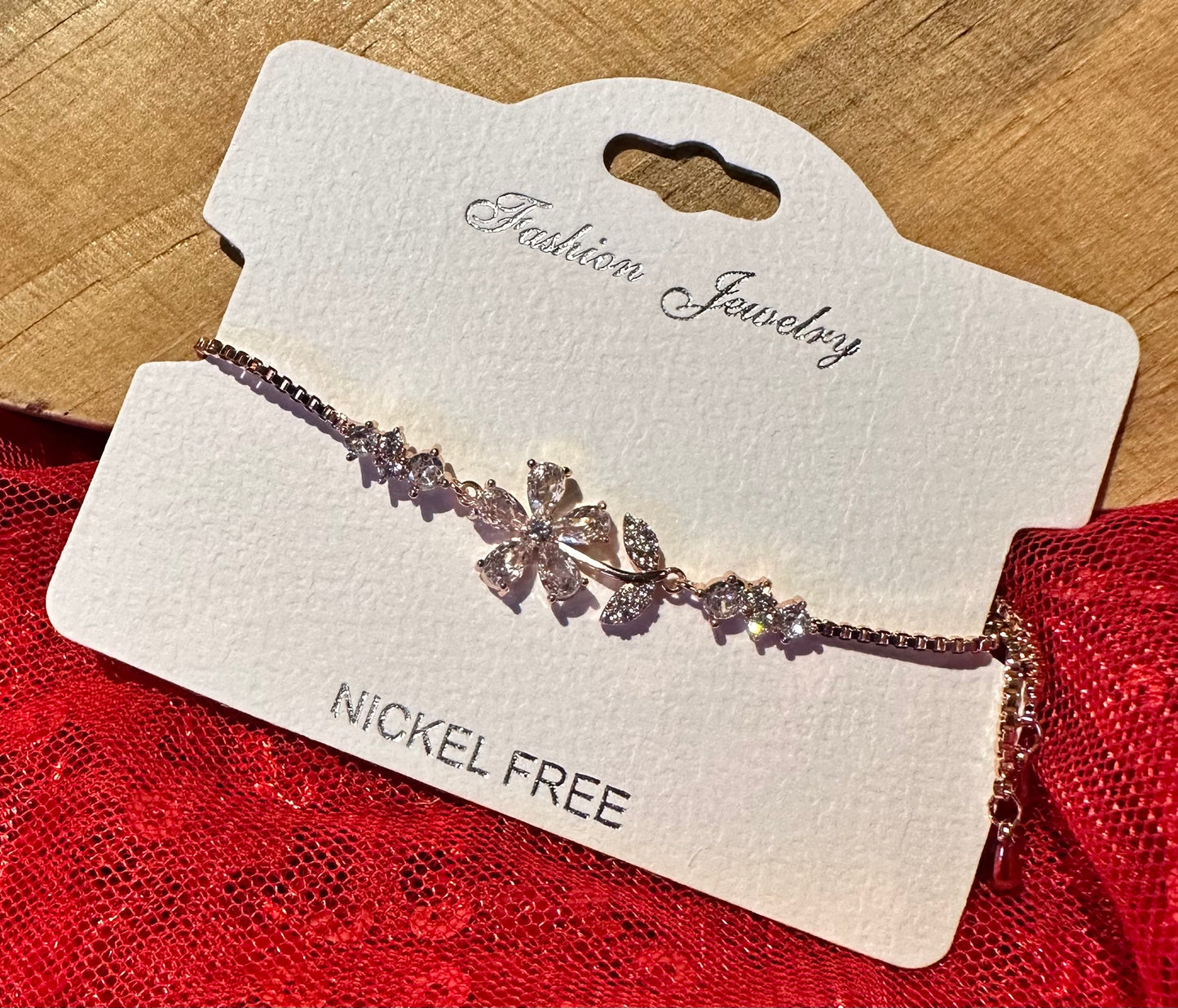 Clear Single Flower Bracelet