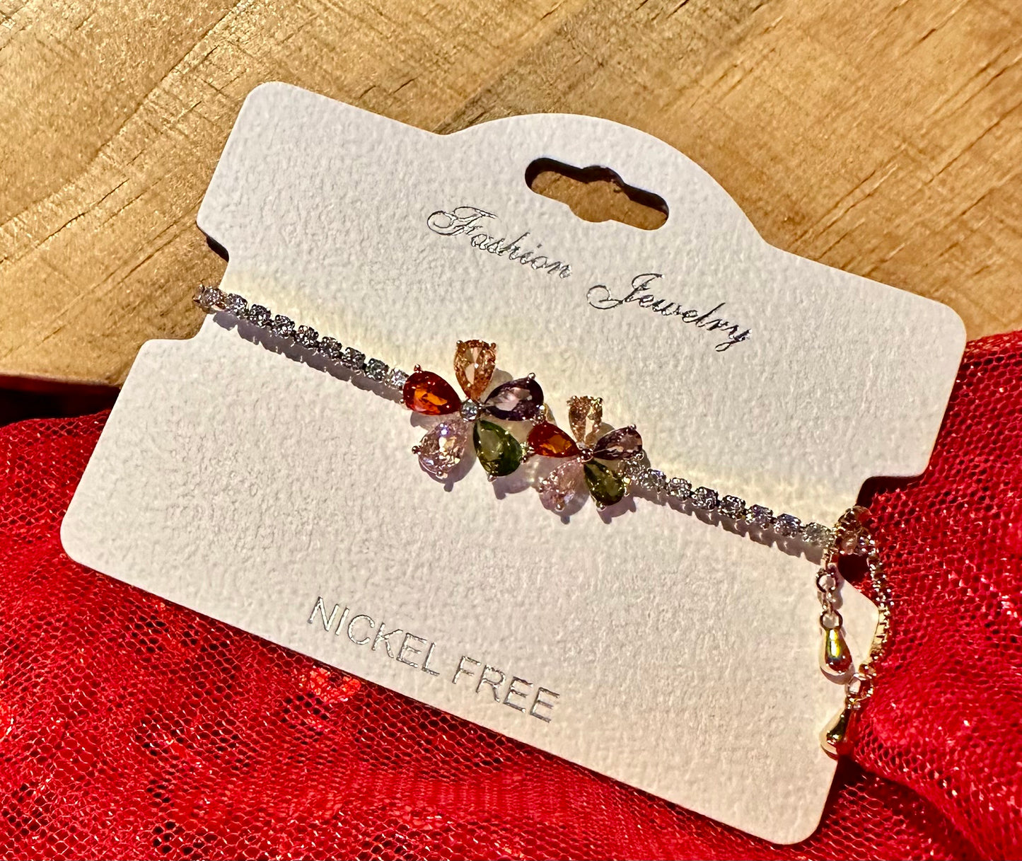 Multi Double Flower Bracelet