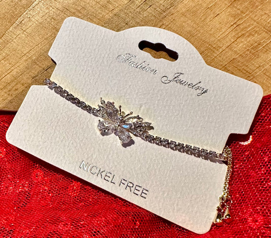 Clear Butterfly Bracelet