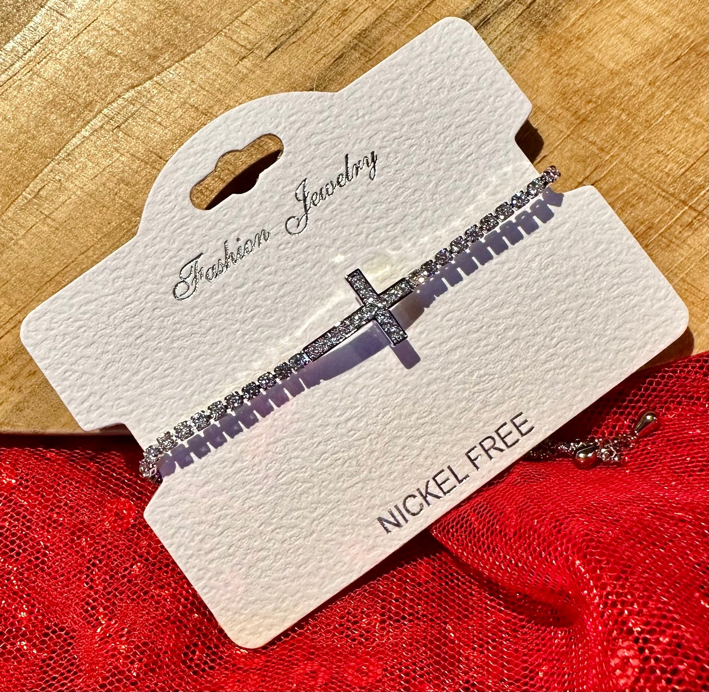 Silver Cross Bracelet