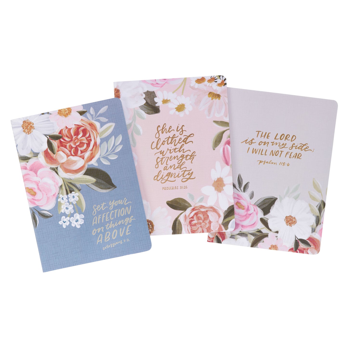 Blue Floral Notebook Set