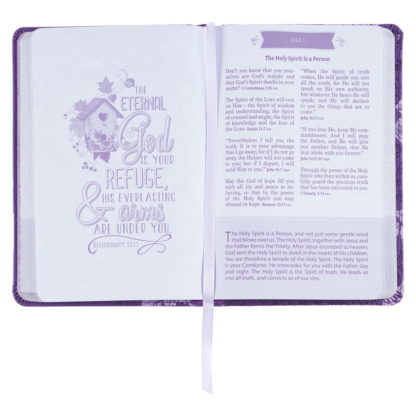Devotional For Girls Purple / Leather
