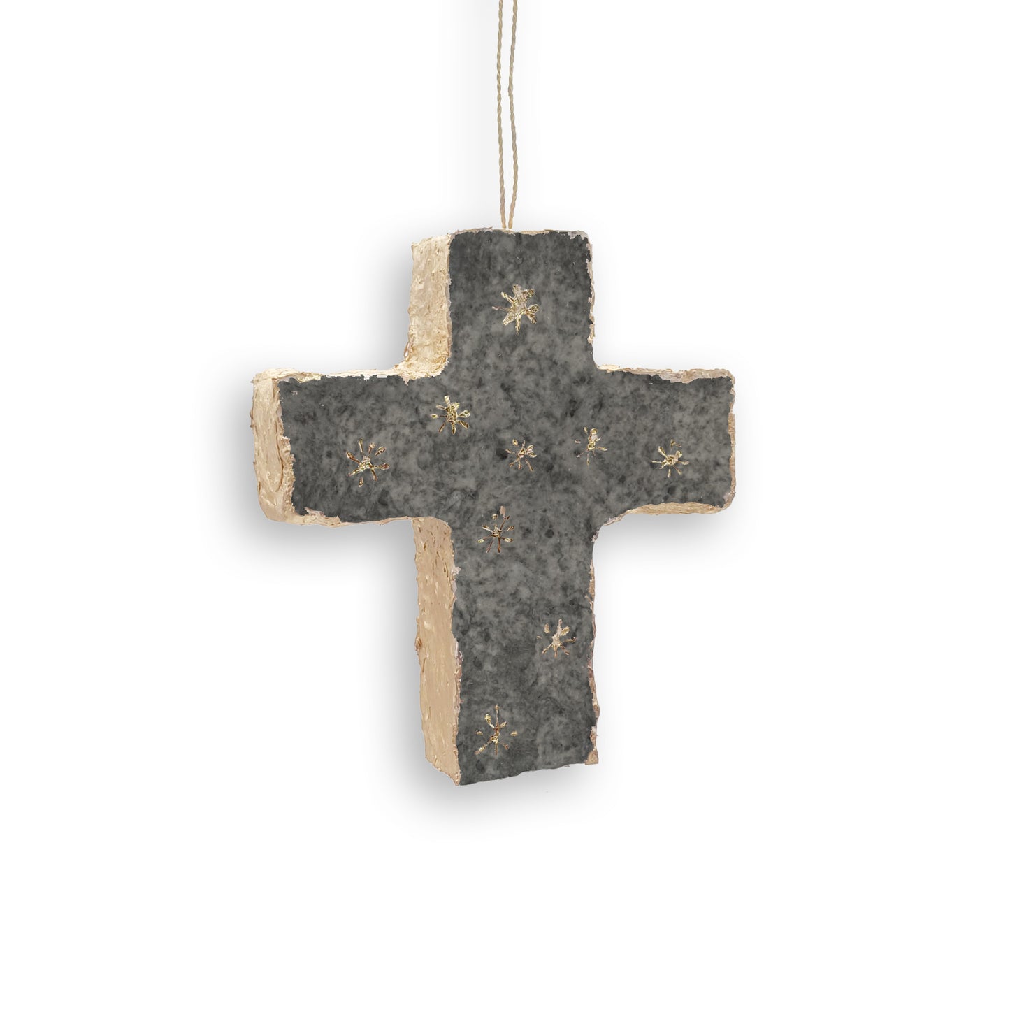 Paper Mache Cross w/ String