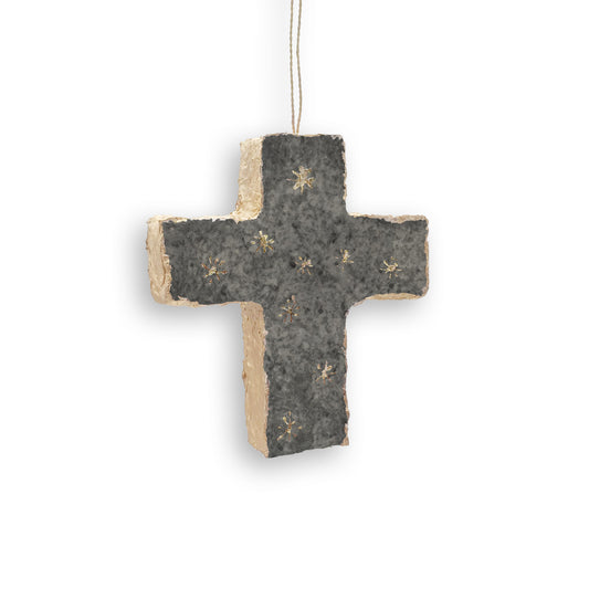Paper Mache Cross  w/ String