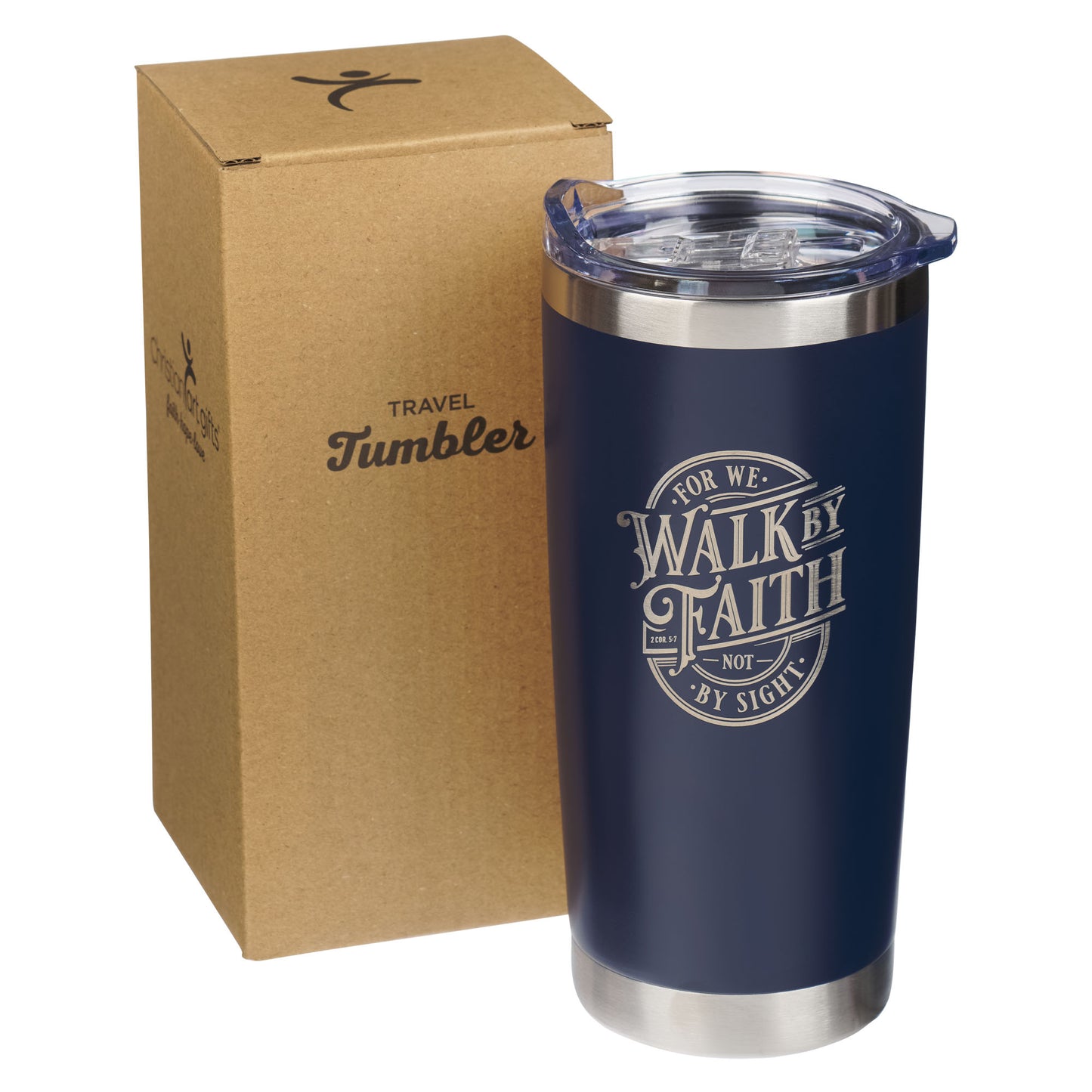 Walk By Faith Stainless Steel Tumbler
