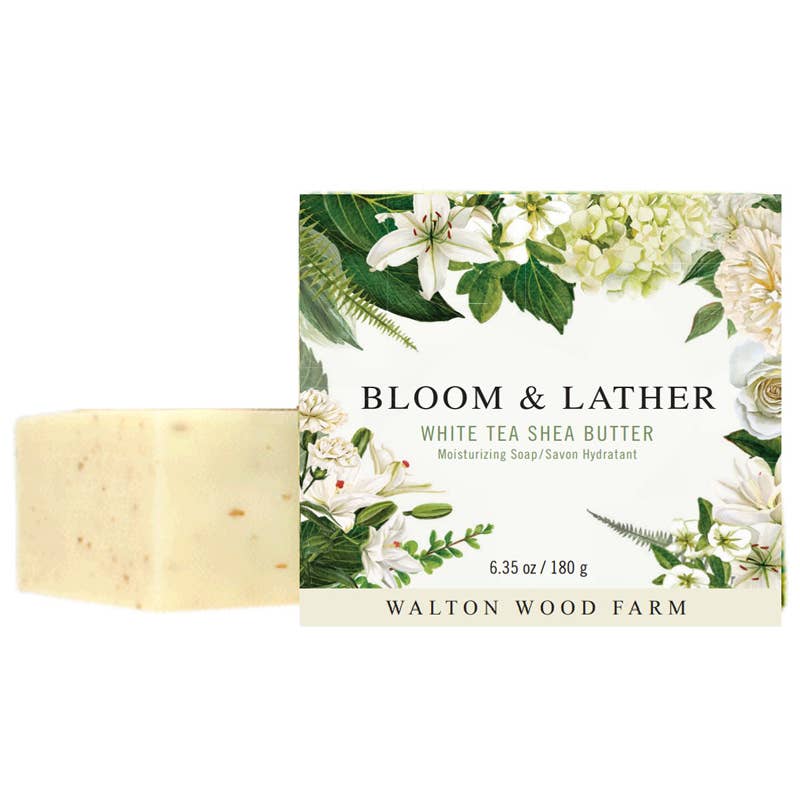 Bloom & Lather White Tea Shea Butter Soap