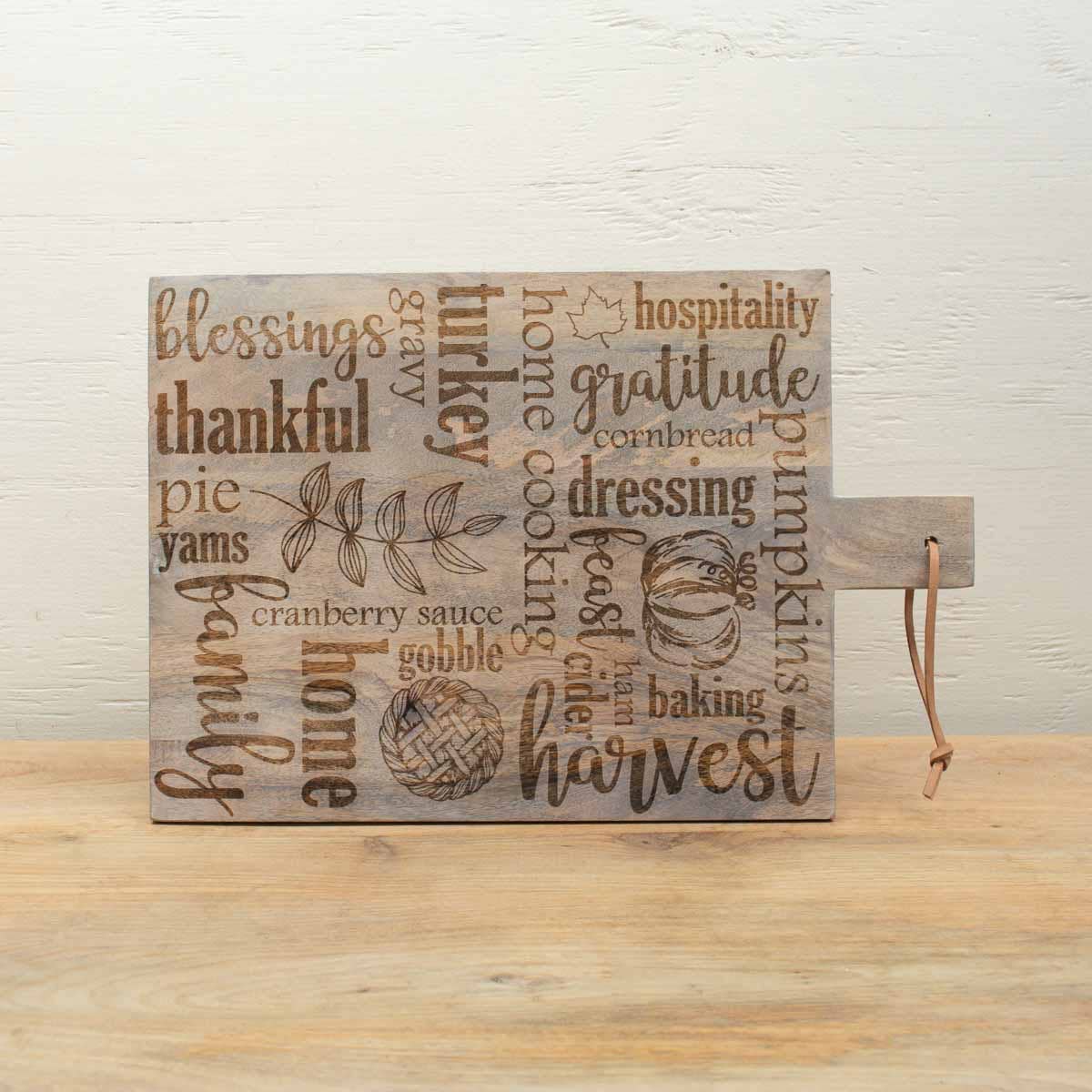 Thanksgiving Blessings Serving Board Natural 12x18
