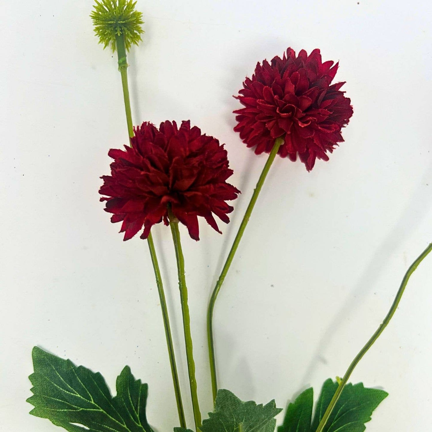 Mini Ball Chrysanthemum Spray - True Red 23.5"