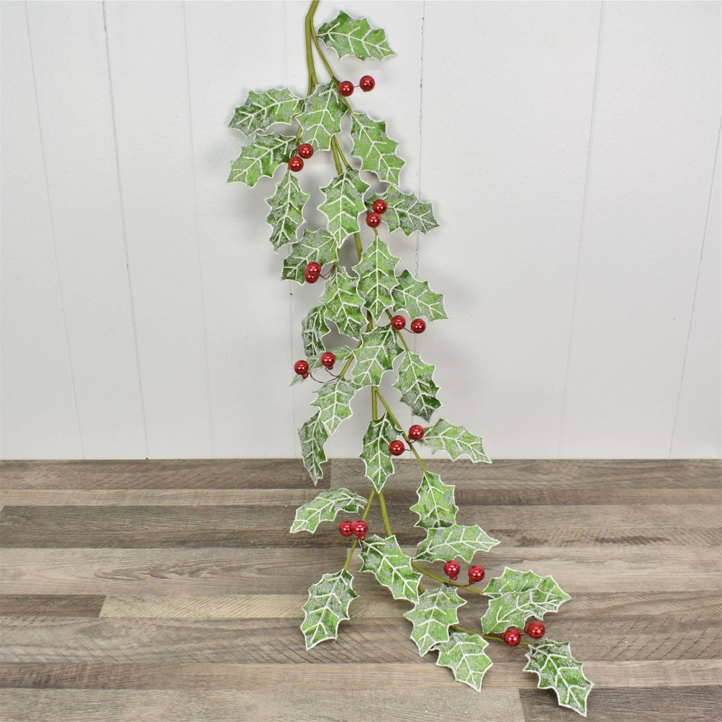 53" Frosted Holly Berry Garland