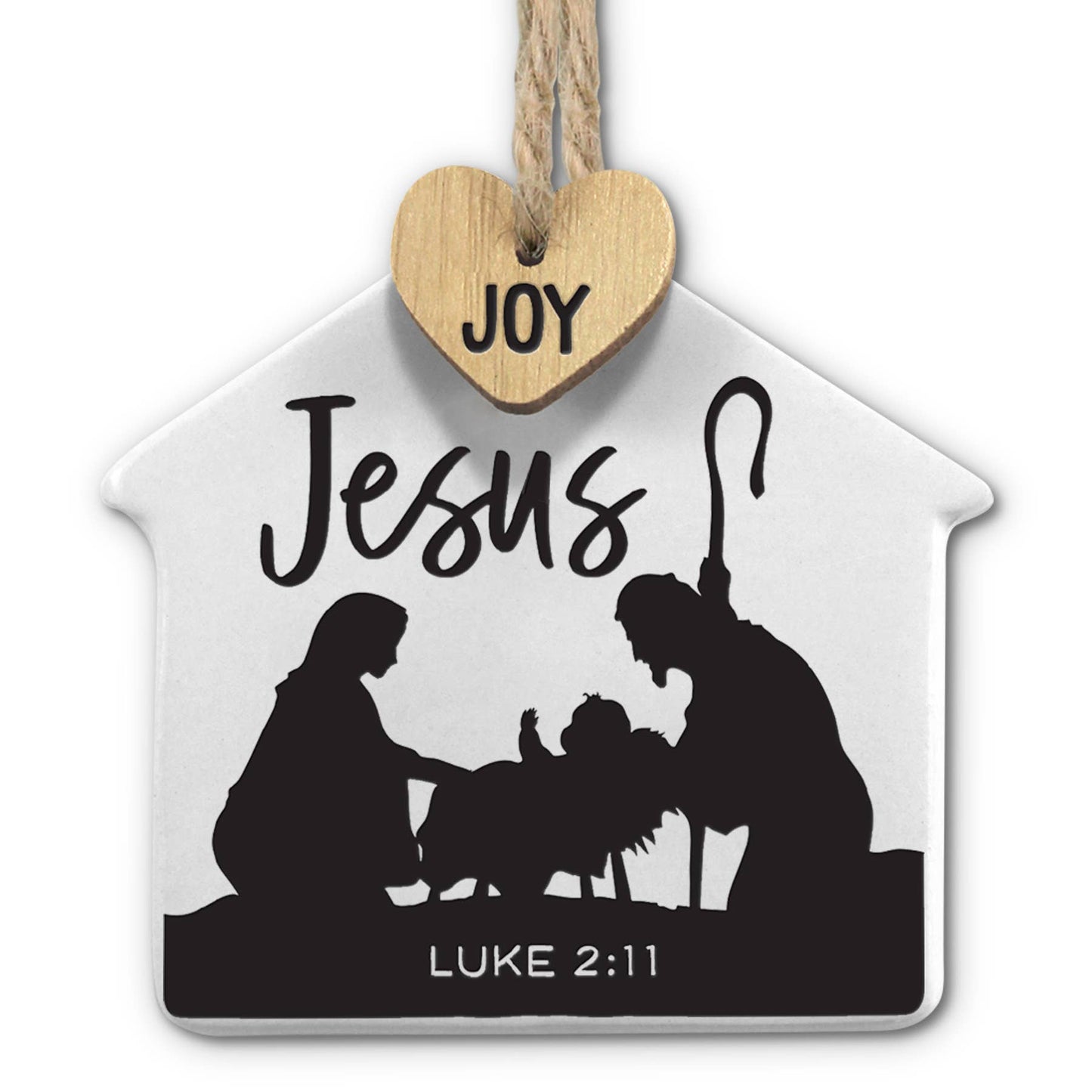 🎄 Ornament Stable Tag Jesus Twine Hanger