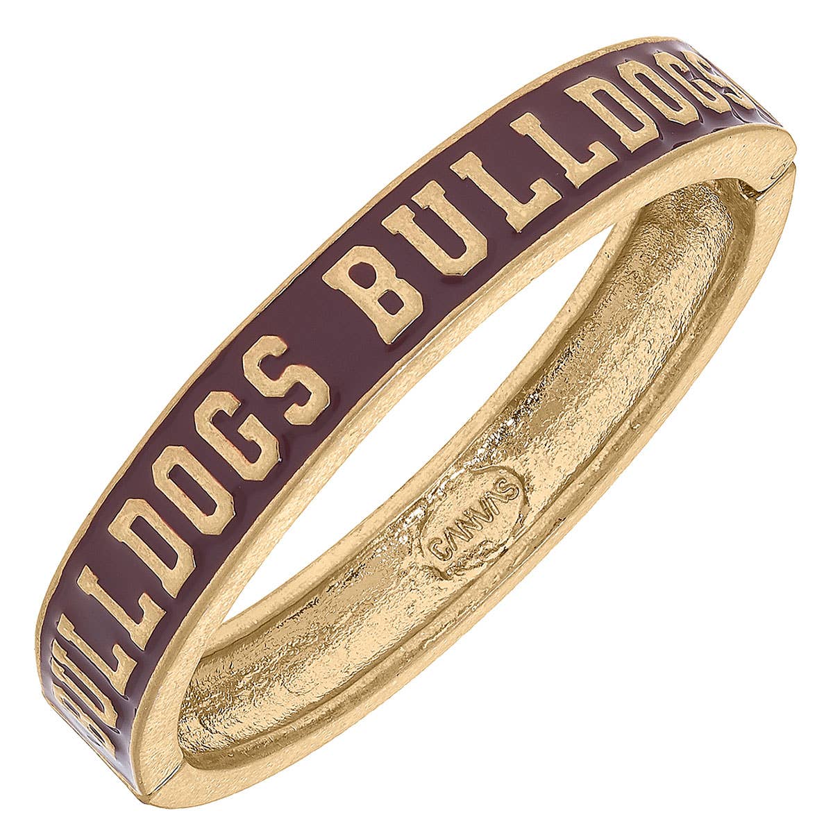 Mississippi State Bulldogs Enamel Hinge Bangle: Maroon