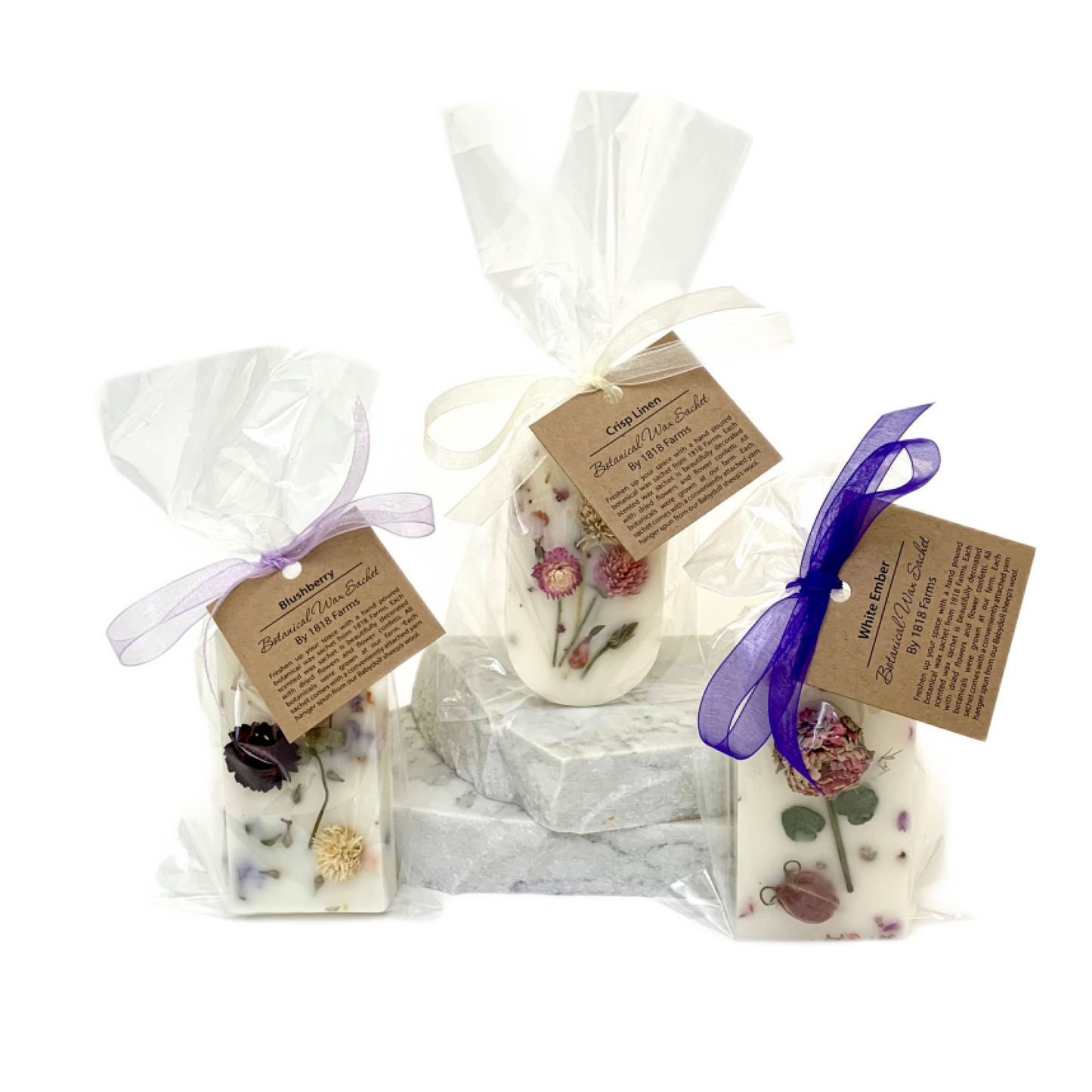 Botanical Wax Sachet featuring 1818 Farms Dried Flowers: Flower Truck