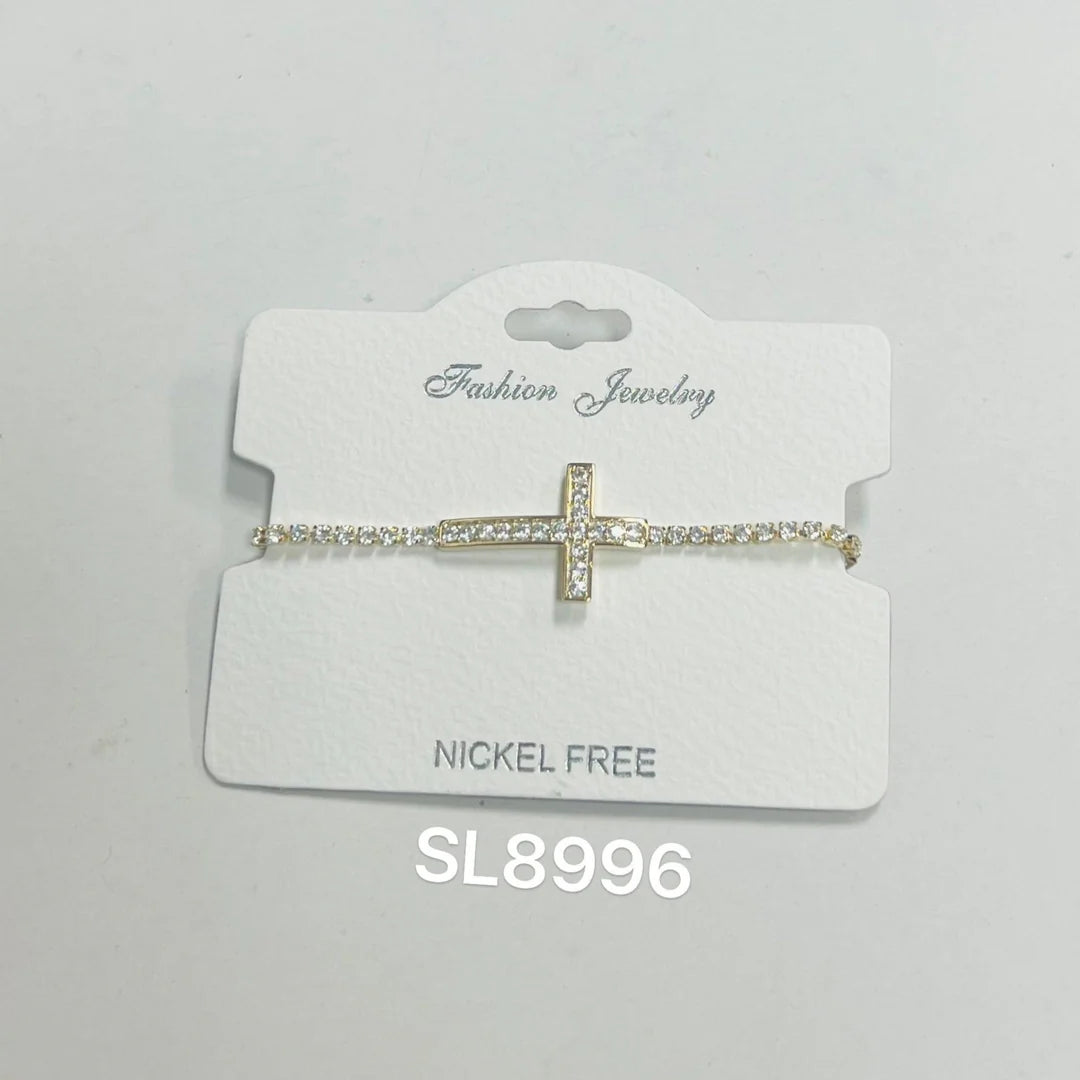 Gold Cross Bracelet