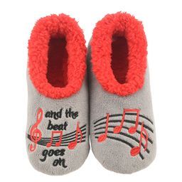 Snoozies  Men’s Musical Notes Slippers