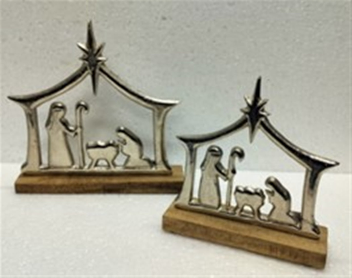 Wooden Nativity w/Star