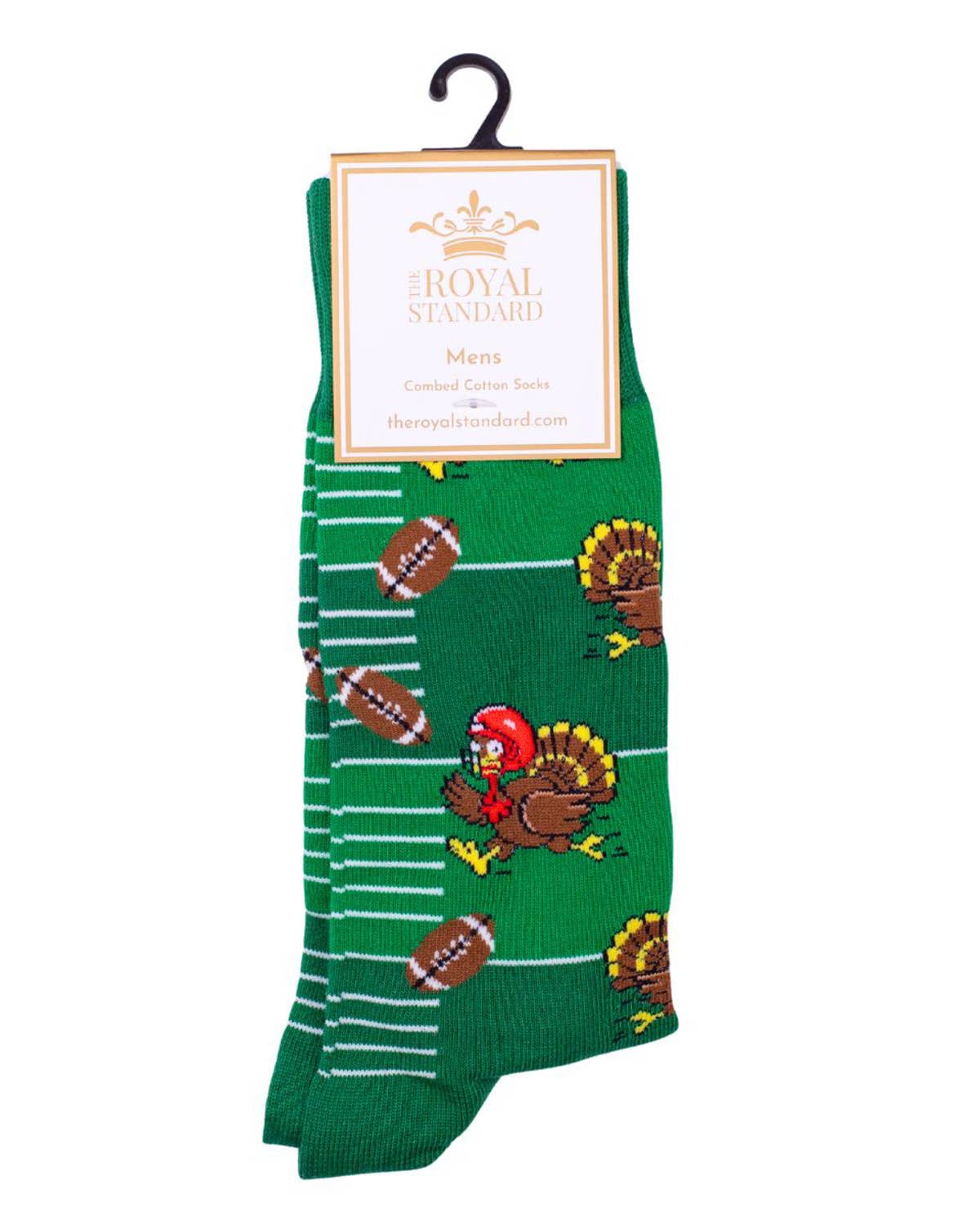 Men's Football Turkey Socks   Green/Multi   One Size
