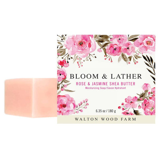 Bloom & Lather Rose and Jasmine Shea Butter Soap
