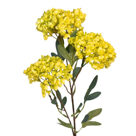Faux Dried Viburnum Spray - Yellow 24.5"