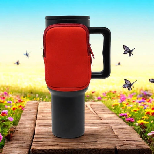 New! Neoprene Tumbler Bag | Solid Red 