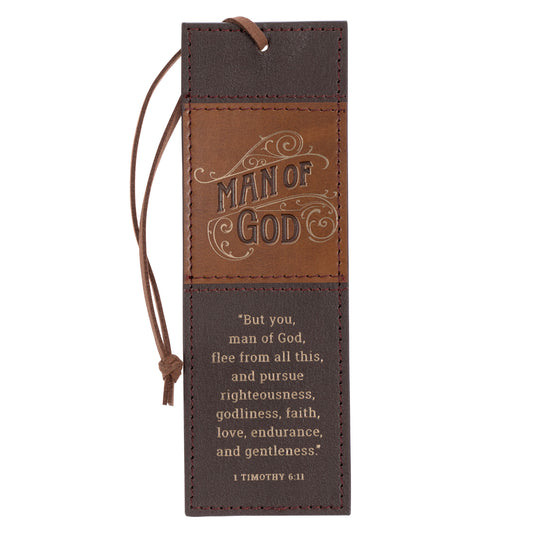 Man Of God Leather Bookmark