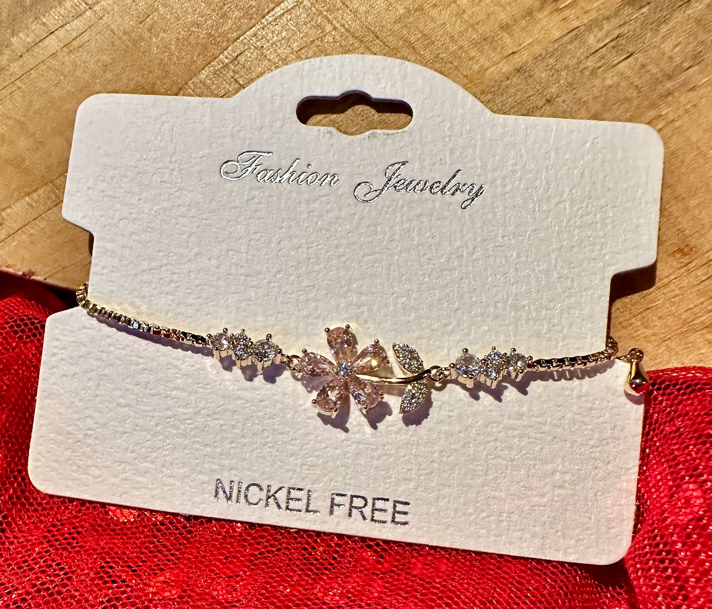 Pink Single Flower Bracelet