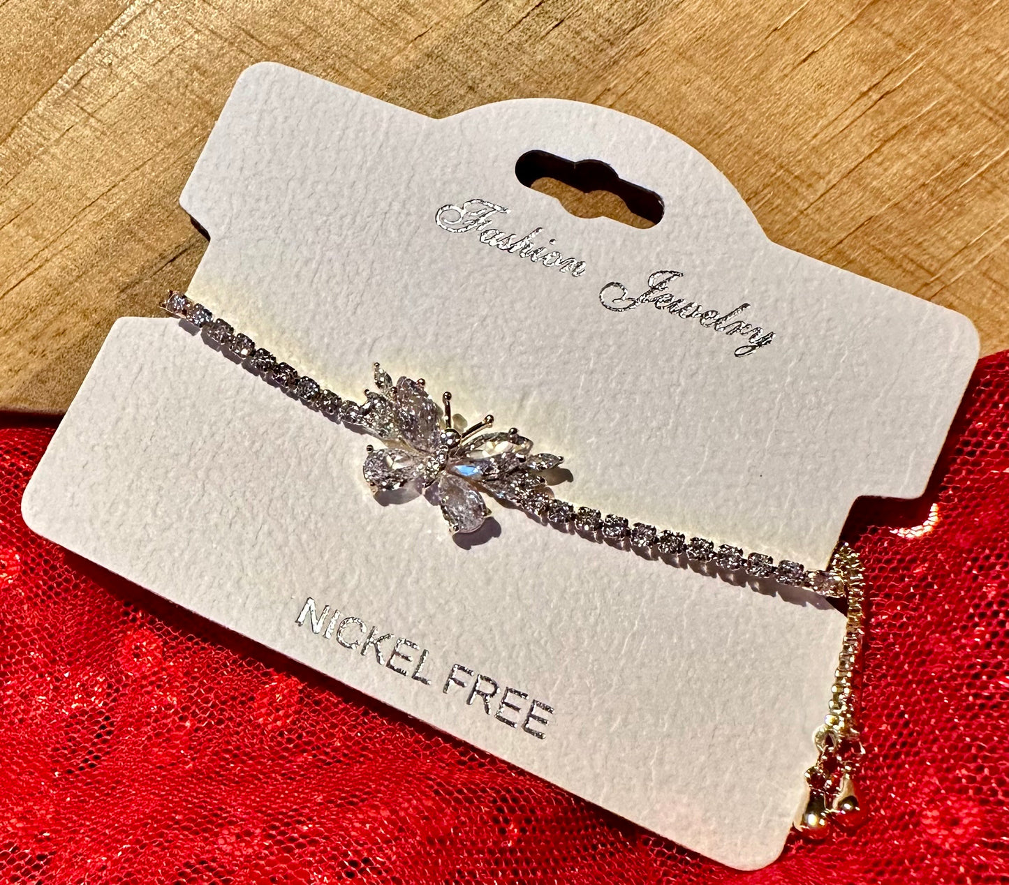 Clear Butterfly Bracelet