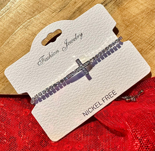 Silver Cross Bracelet