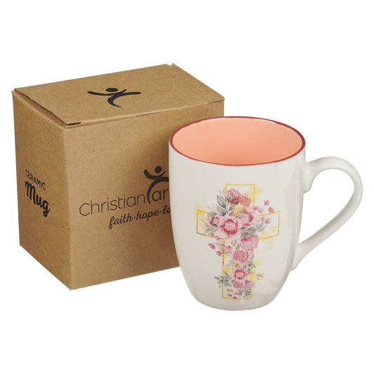 Floral Cross Coffee Mug