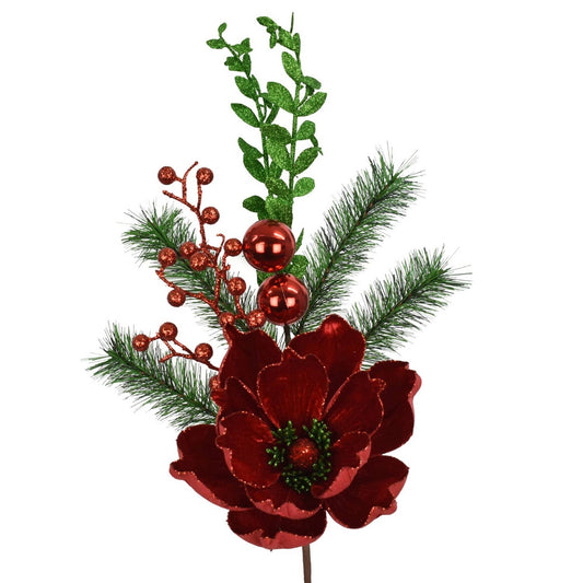 24" Misteltoe Merriment Magnolia with Mixed Foliage Spray