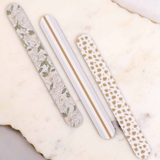 Magnolia Luna Nail Files    Misty Blue/Multi   7x1x.16   Set of 3