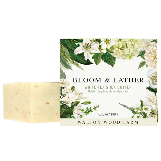 Bloom & Lather White Tea Shea Butter Soap