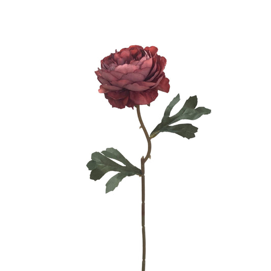PETITE GARDEN PEONY SPRAY 14.5" - RED