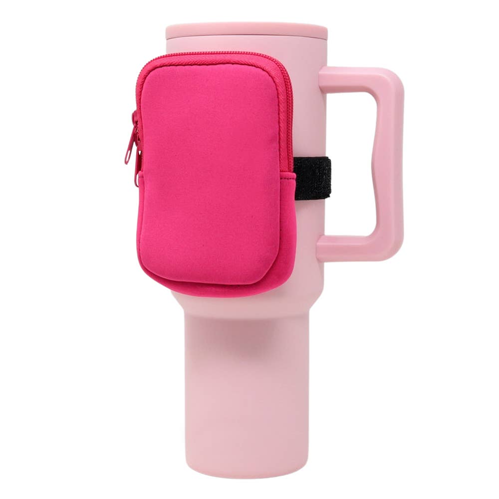 Neoprene Tumbler Bag | Solid Hot Pink